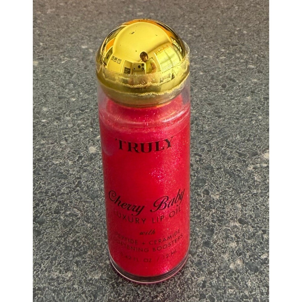 TRULY Cherry Baby Luxury Lip Oil with Peptide + Ceramide